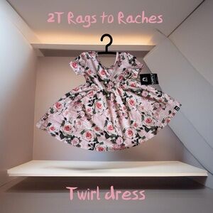 Rags to Raches, Nordstrom, Girl’s 2T pink floral twirl dress. Summer-ready! ☀️